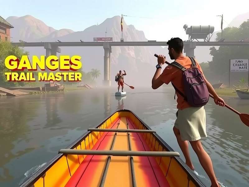 Ganges Trail Master gameplay screenshot showing river navigation